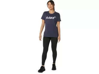 ASICS BLOMMA SLOGAN FÖR KVINNOR KORTÄRM TEE