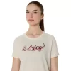 ASICS BLOMMA SLOGAN FÖR KVINNOR KORTÄRM TEE