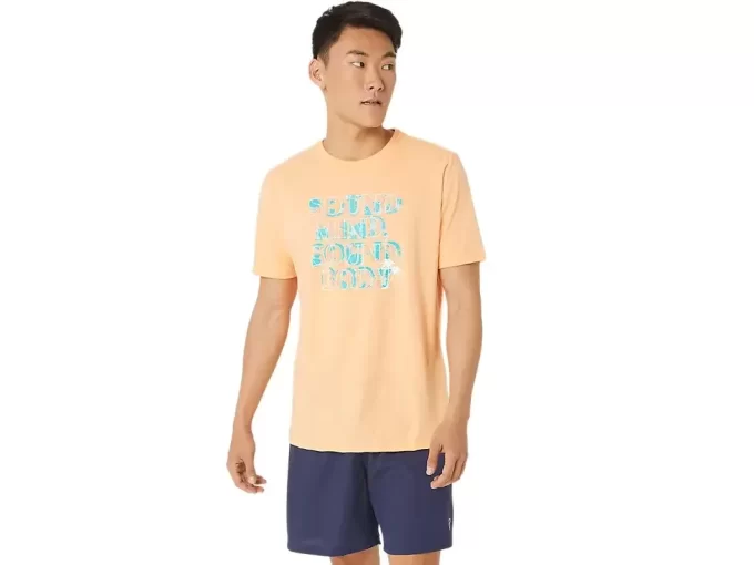 ASICS HIBISCUS SLOGAN TEE ASICS HIBISCUS SLOGAN TEE