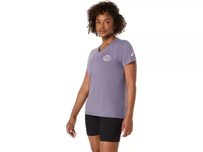 ASICS NATURE V-HALS KORTÄRM T-SHIRT DAM