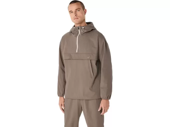 DUBBELVÄVAD AVSLAPPAD PULL OVER-JACKA DUBBELVÄVAD AVSLAPPAD PULL OVER-JACKA