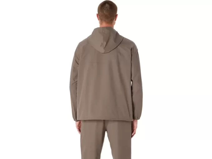 DUBBELVÄVAD AVSLAPPAD PULL OVER-JACKA DUBBELVÄVAD AVSLAPPAD PULL OVER-JACKA