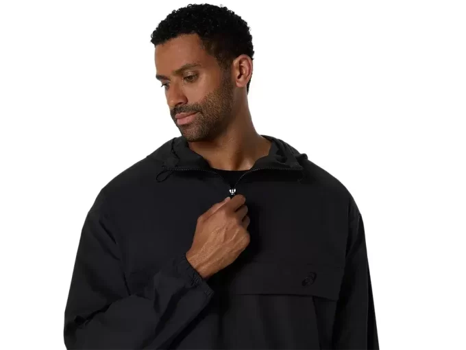 DUBBELVÄVAD AVSLAPPAD PULL OVER-JACKA