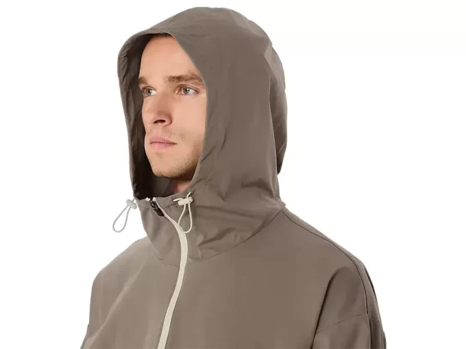 DUBBELVÄVAD AVSLAPPAD PULL OVER-JACKA DUBBELVÄVAD AVSLAPPAD PULL OVER-JACKA