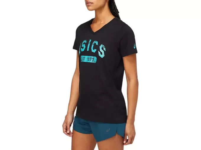 KORTÄRM DAM EST 1977 V-HALS T-SHIRT KORTÄRM DAM EST 1977 V-HALS T-SHIRT