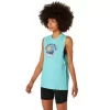 KVINNORS ASICS SUN IN THE SKY SLOGAN MUSCLE TEE KVINNORS ASICS SUN IN THE SKY SLOGAN MUSCLE TEE