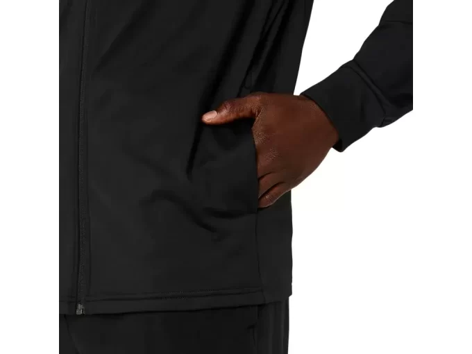 STICKADE JERSEY HUDTRÖJA MED FULL dragkedja