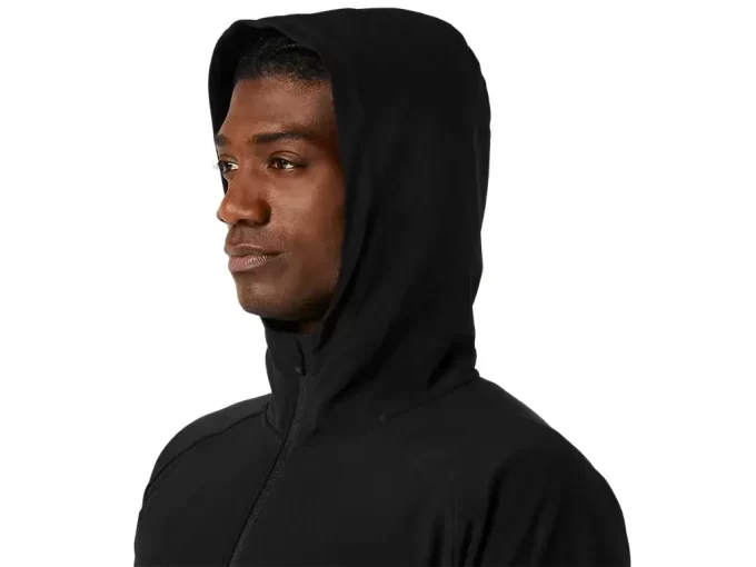 STICKADE JERSEY HUDTRÖJA MED FULL dragkedja