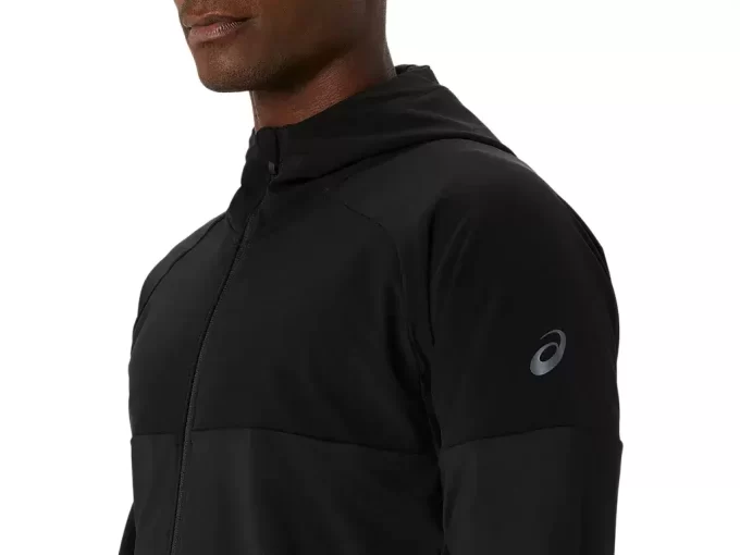 STICKADE JERSEY HUDTRÖJA MED FULL dragkedja