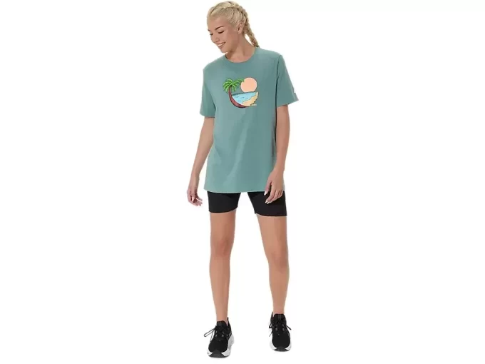 UNISEX ASICS PALM I SOL KORTÄRM TEE UNISEX ASICS PALM I SOL KORTÄRM TEE